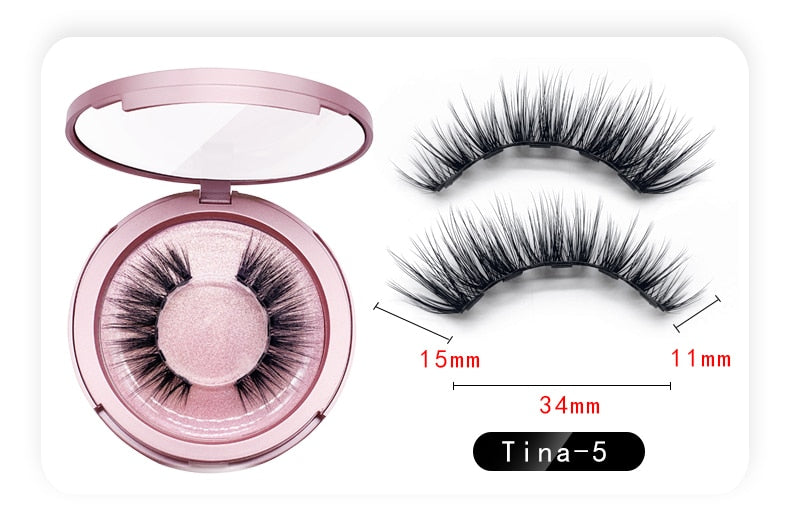Magnetic False Eyelashes & Magnetic Liquid Eyeliner Set - 200001197 2 pairs-Tina-5 / United States Find Epic Store