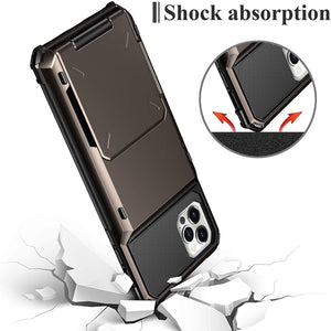 Blue Card Slots Wallet Case For iPhone 11 12 Pro Max Mini 7 8 Plus X XS Max XR SE 2020 Cover Slide Armor Wallet Card Slots Holder - 380230 Find Epic Store
