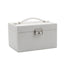 New 3-layers PU Jewelry Box Organizer Large Ring Necklace Display Makeup Holder Cases Leather Jewelry Case With Lock For Women - 200001479 United States / White-A Find Epic Store