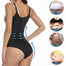 Women Full Body Shaper Shapewear Zipper Hook Latex Waist Trainer Underbust Body Shaper Slimming Bodysuit Tummy Control Lift Butt - 31205 Find Epic Store