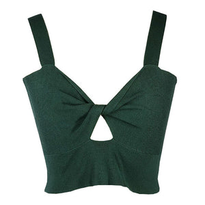 Sexy Sling Knitted Knot Design Vest Top - 200000790 Green / S / United States Find Epic Store