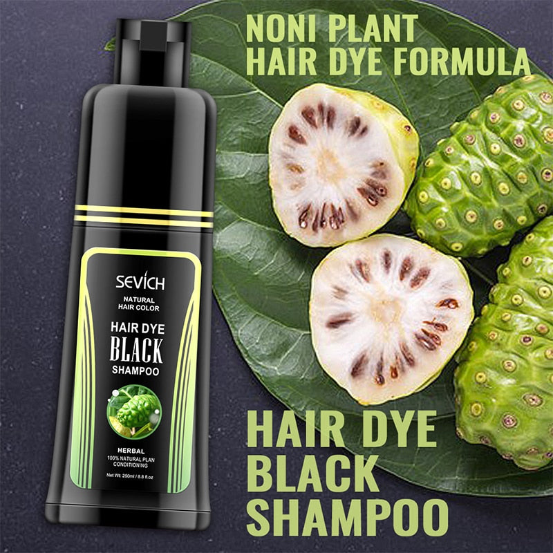 Natural organic Fast Hair Dye Shampoo Black Hair Shampoo White Grey Hair Cover Up Plant Essence Hair Color Product 250ml - 200001173 Find Epic Store