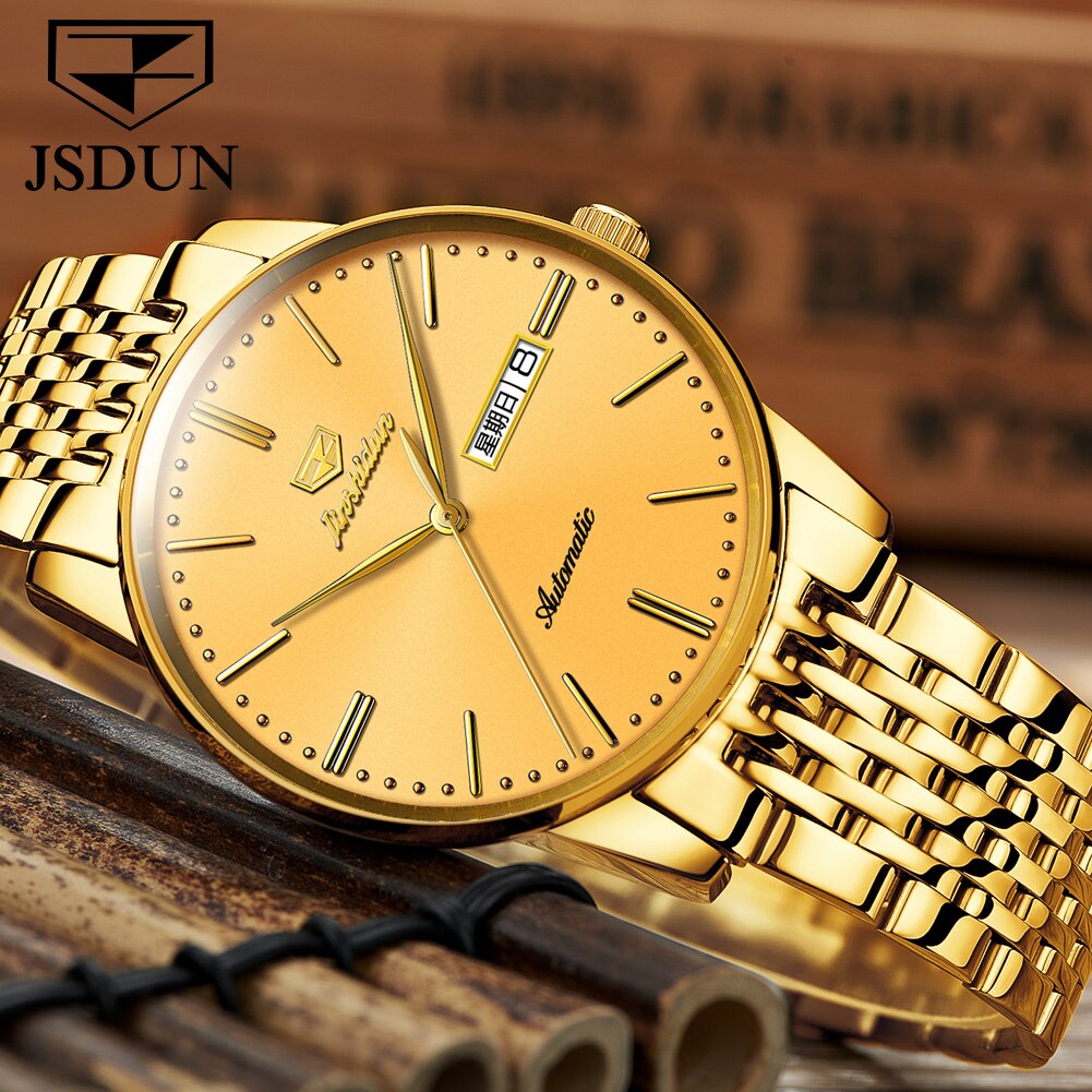 Gold Luxury Automatic Waterproof Watch - 200033142 Find Epic Store