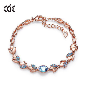 Women Gold Bracelet Jewelry Embellished with Crystals - 200000147 Blue / United States Find Epic Store