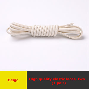 Semicircle Shoelaces Elastic Kids Adult Safety No Tie Shoelace Suitable For All Kinds Of Shoes Leisure Sneakers Lazy Laces - 3221015 Beige / United States / 100cm Find Epic Store