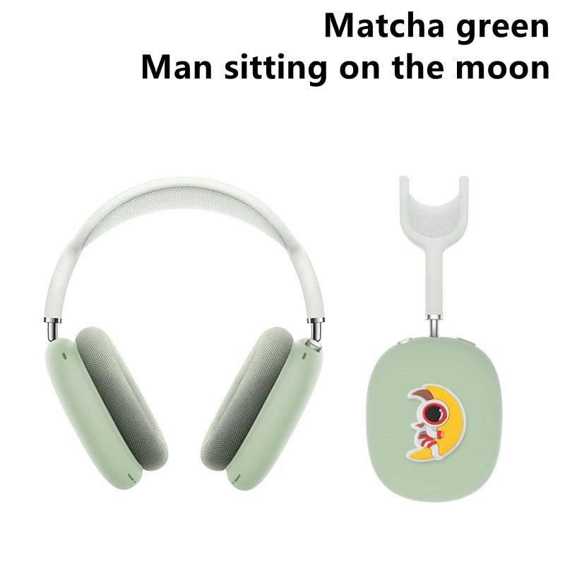 Suitable for Apple AirPods Max protector sleeve cartoon Anime anti-fall Bluetooth headset kawaii silicone for AirPods Max Cases - 200001619 United States / Matcha green 1 Find Epic Store