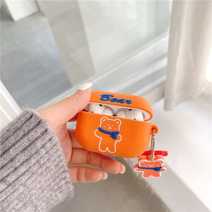 Silicone For airpods pro new three-dimensional scarf bear cartoon Cute Accessories headset cover for Apple AirPods Pro 2 1 Case - 200001619 Find Epic Store