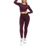 2pcs Seamless Women Yoga Workout Sportswear - 200002143 wine red top pant / S / United States Find Epic Store