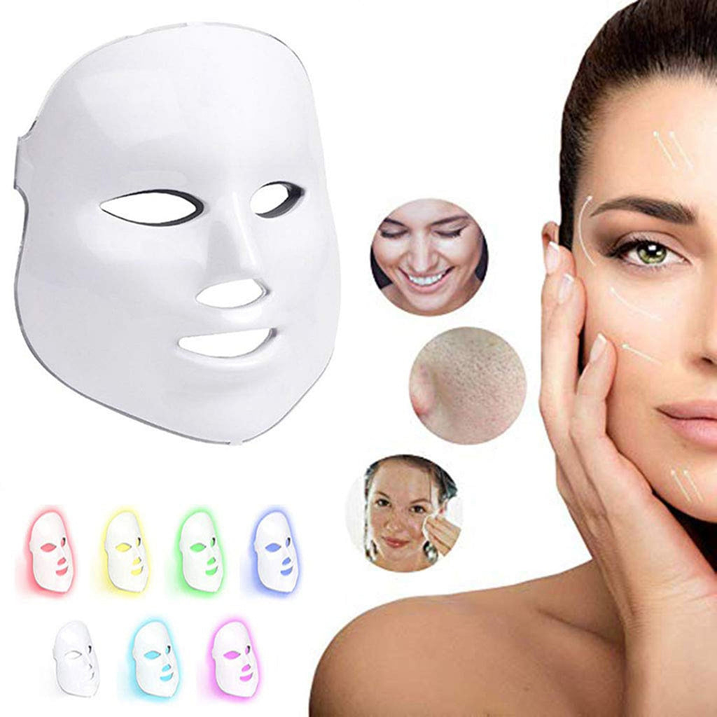 Electric Rejuvenation Photon 7 Colors Light Mask Therapy Wrinkle Acne Tighten Skin Tool Beauty Facial Machine Dropshipping 2021 - 200190144 Find Epic Store