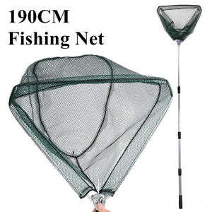 190cm 130cm 55cm Telescopic Landing Net Folding Fishing Pole Extending Fly Carp Course Sea Mesh Fishing Net For Fly Fishing - 13003 190CM Fishing Net / United States Find Epic Store
