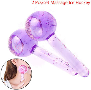 2pcs/Box Large Beauty Ice Hockey Energy Beauty Crystal Ball Facial Cooling Ice Globes Water Wave Face and Eye Massage Skin Care - 200191142 Find Epic Store