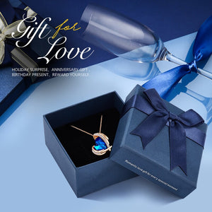 Charming Heart Pendant with Crystal Silver Color - 100007321 Blue Gold in box / United States Find Epic Store