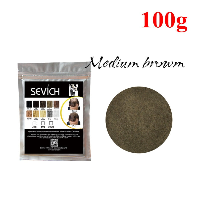 Sevich Hair Building Fiber Powder Refill Bags 100g Anti Hair Loss Products Concealer Refill Fiber Instantly Hair Extension - 200001174 United States / Med brown Find Epic Store