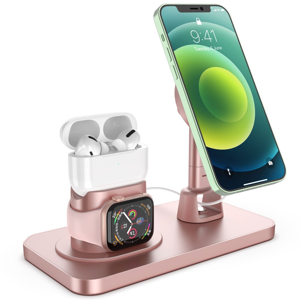 3 in 1 For MagSafe Fast Charging Station Iphone 12 Mini Pro Max 7 8 Plus For Watch Airpods Apple headphones Chargers Stand Dock - 5093004 Find Epic Store