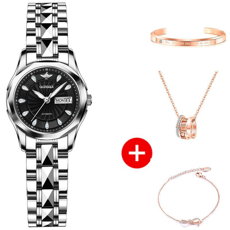 Fashion Steel Waterproof Wristwatch - 200363143 siliver black / United States Find Epic Store