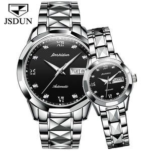 Couple Top Brand Luxury Automatic Watch - 200033142 siliver-black / United States Find Epic Store