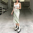 Tie Dye Print Aesthetic Frill Long Mid-calf Straight High Waist Skirt - 349 Find Epic Store