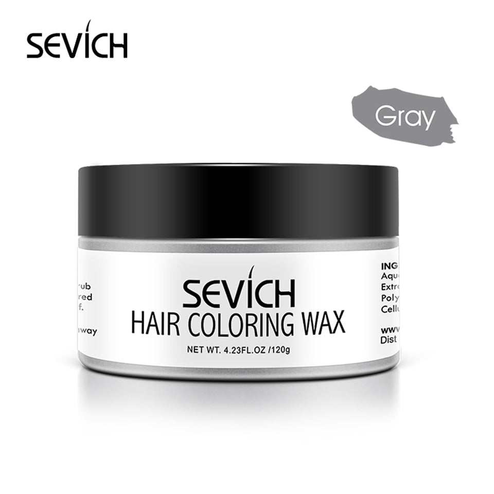 Sevich 9 Colors Hair Wax For DIY Disposable Hair Dye Grey/Brown Hair Color Wax Hair Styling Strong Hold Matte Hair Clay - 200001173 United States / Gray-120g Find Epic Store