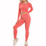 2pcs Seamless Women Yoga Workout Sportswear - 200002143 red top pant / S / United States Find Epic Store
