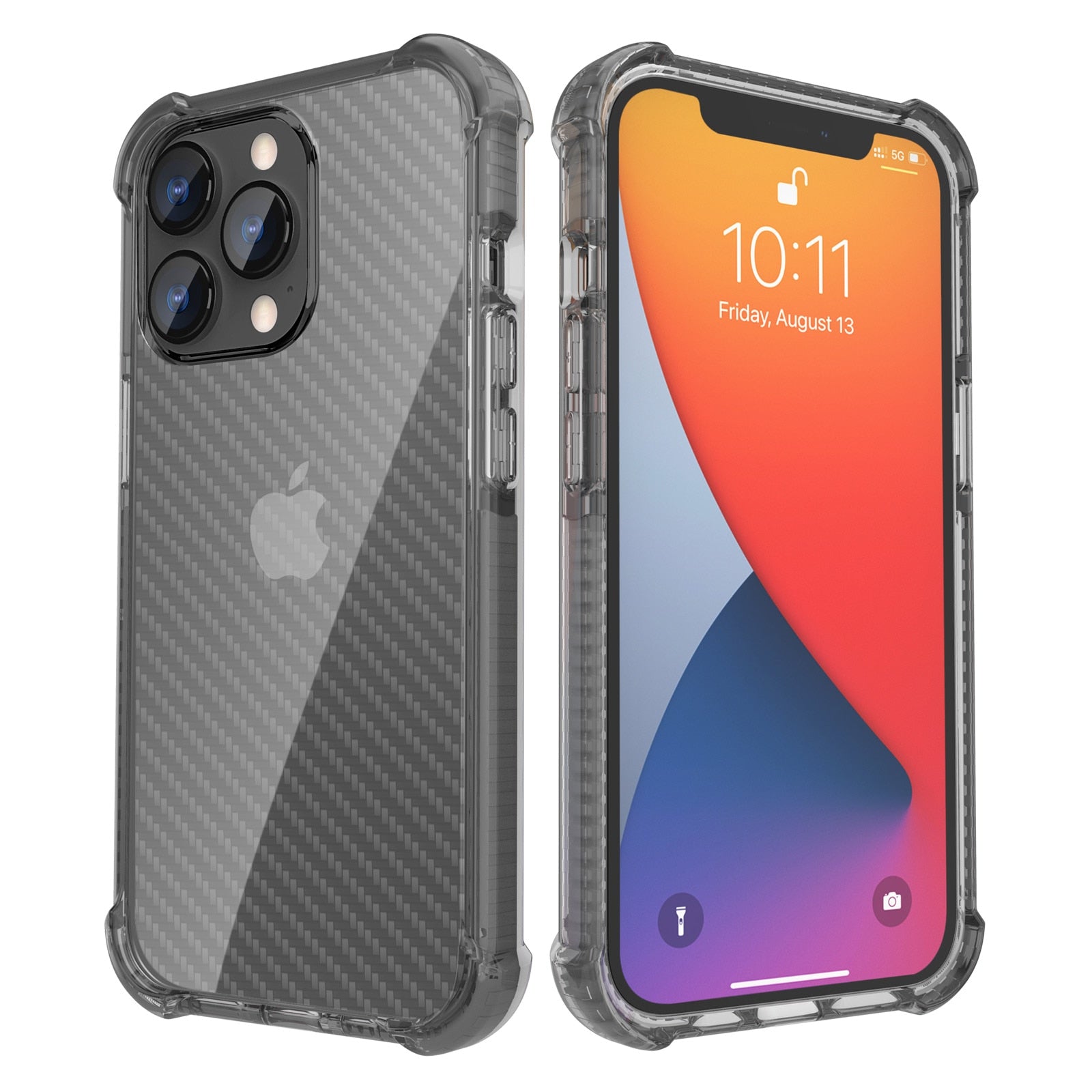 Case For iPhone 13 Case 13 Pro Max Case with Carbon Fiber Pattern Heavy Duty Protective Clear Back Cover with Shockproof Bumper Case - 380230 for iPhone 12 / black / United States Find Epic Store