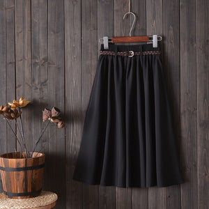 Elegant Chiffon Belt A-Line Skirt - 349 BS0233-2 / One Size / United States Find Epic Store