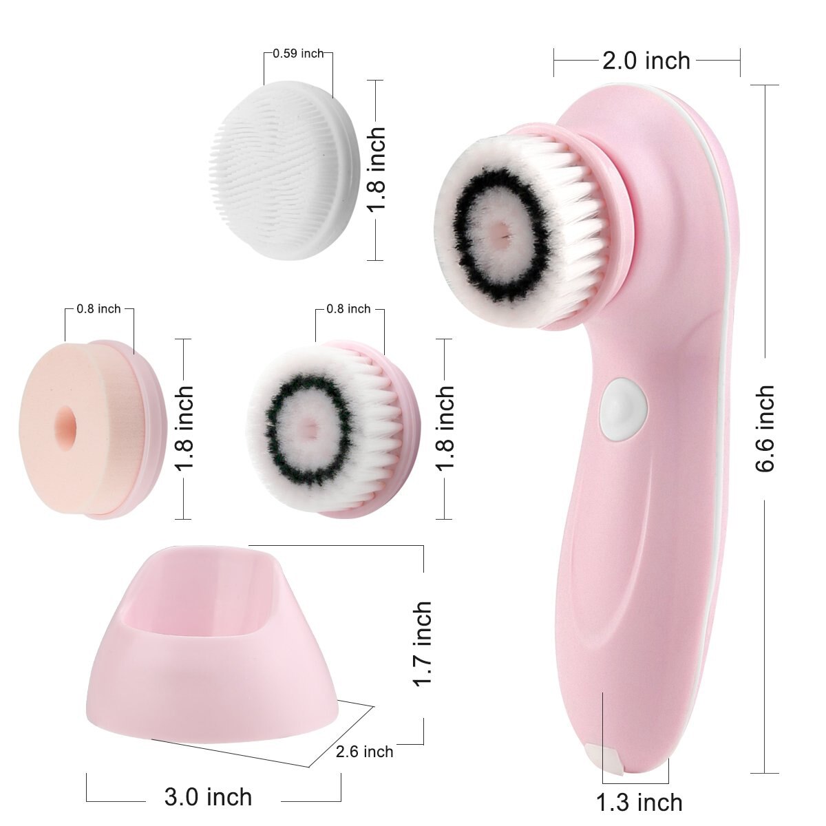 3 in 1 Face Cleansing Brush Silicone Facial Brush Deep Cleaning Pore Cleaner Face Massage Skin Care Waterproof Facial Brush 2021 - 200001202 Find Epic Store