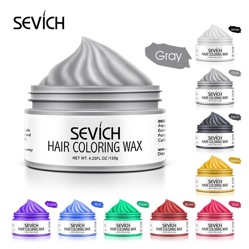 Sevich Styling Products Hair Color Wax Dye One-time Molding Paste 8 Colors Hair Dye Wax Unisex strong hold hair colors cream - 200001173 Find Epic Store