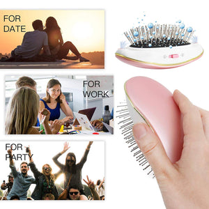 Portable Electric Ionic Hair Brush Lonic Electric Hair Brush Comb Double Negative Hair Brush Hair Styling Scalp Massage Comb - 200001211 Find Epic Store