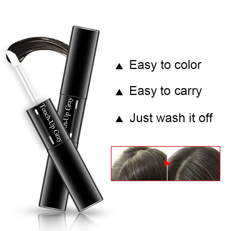 Hair Color Brush And Comb DIY Hair Color Wax Mascara Temporary Hair Dye Cream 2 in 1 Grey White Hair Cover Up 5 Seconds - 200001173 Find Epic Store