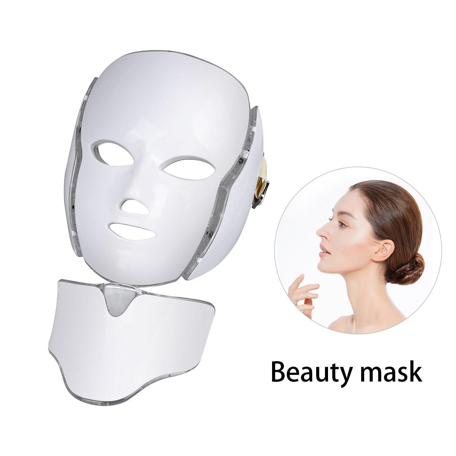 New Fashion 7 Colors Led Facial Mask Led Korean Photon Therapy Face Mask Machine Light Therapy Acne Mask Neck Beauty Led Mask - 200190144 Find Epic Store