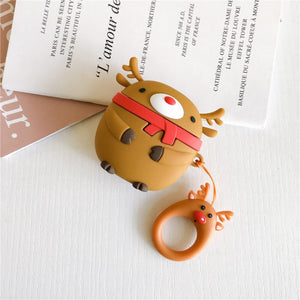 Silicone Cute Cartoon for AirPods Accessories AirPods Case Unique Designed for Kids Girls Boys(Santa Claus)for airpods Case - 200001619 United States / Christmas deer Find Epic Store