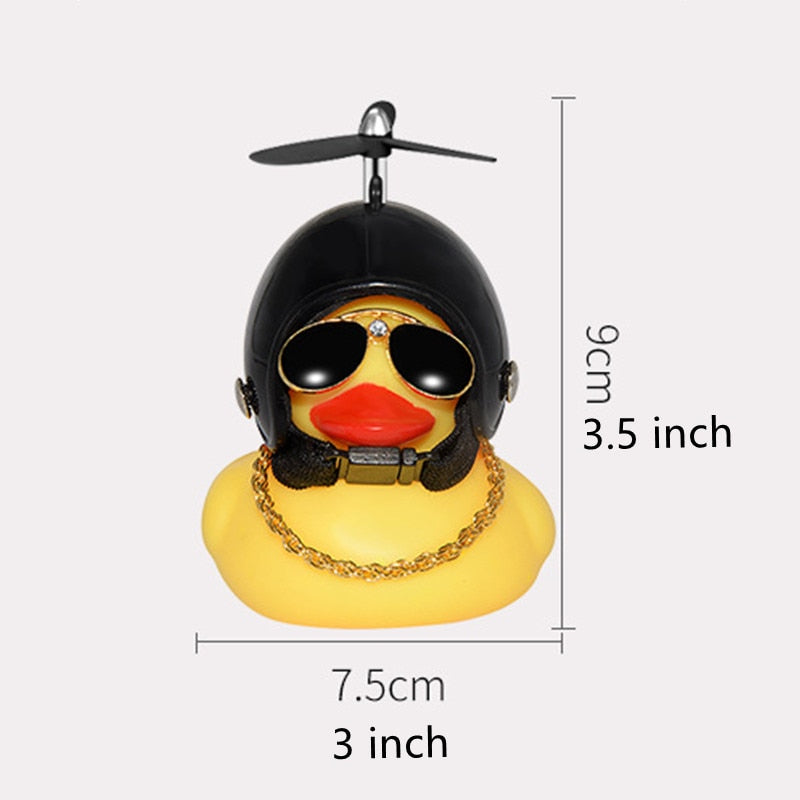 Car Goods Gift Broken Wind Helmet Small Yellow Duck Car Decoration Accessories Wind-breaking Wave-breaking Duck Cycling Decor bobble head - 200003311 Find Epic Store