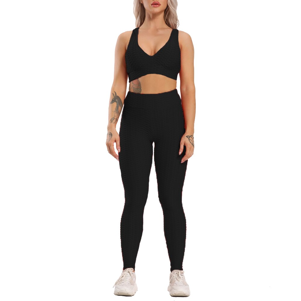 Yoga Set Women Workout Dry Fit Sportswear - 200002143 black full / S / United States Find Epic Store