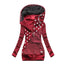 Women Long Floral Jacket - 200000801 Wine / S / United States Find Epic Store