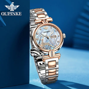OUPINKE Sky Blue 3D Classic Mechanical Sapphire Crystal Luxury watch - 200363143 Find Epic Store