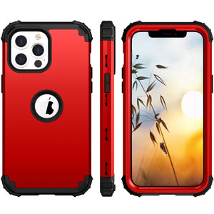 iPhone 13 Pro Case, 3-in-1 Hybrid Soft Silicone Rubber Hard PC Heavy Duty Shockproof Rugged Anti-Slip Bumper Protective Case - 380230 for iPhone 13 / Red / United States Find Epic Store