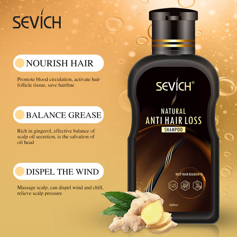 Sevich 200ml Anti Hair Loss Shampoo for hair loss treatment ginger natural hair growth cinnamon Hair Regrowth No Side Effects - 200001173 Find Epic Store