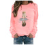 Cute Cat Print O-neck Sweatshirt - 200000348 Pink / S / United States Find Epic Store