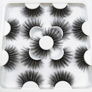 7 pairs of 25mm 3D mink lashes natural long eyelashes mink, fluffy false eyelashes eye makeup - 200001197 KS085 25mm / United States Find Epic Store