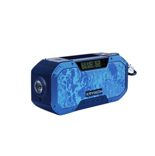 ZK20 Multifunctional Outdoor Bluetooth Speaker Emergency Hand Crank Power Generation Solar Charging Lighting Speaker Radio - 518 United States / Sky Blue Find Epic Store