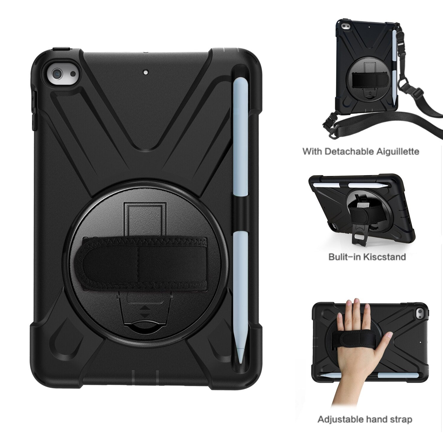For iPad Mini 4 5 7.9" Case Silicone Shockproof Full Protective Case For iPad Mini 3 2 1 with Pencil Holder 5th Generation Case - 200001091 Black / United States / For iPad Mini 1 2 3 Find Epic Store