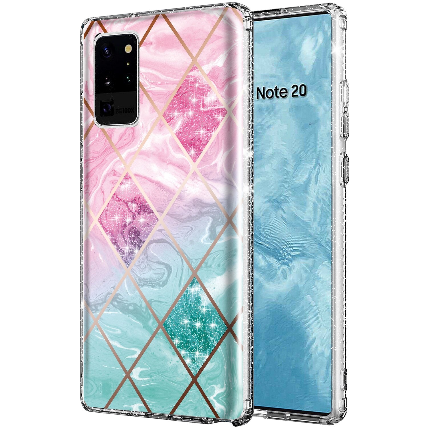 Glitter Marble Case For Samsung Note 20 Ultra Case Flowers Hard Back Cover Matte Anti-fall for Samsung Galaxy Note 20 - 380230 Find Epic Store