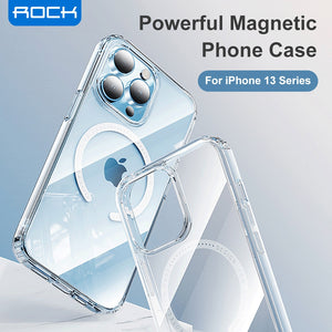 For iPhone 13 Pro Max Magnetic Transparent Case, Rock Cover for iPhone Wireless Charging Ultra Thin TPU Clear Case For iPhone 13 - 0 Find Epic Store