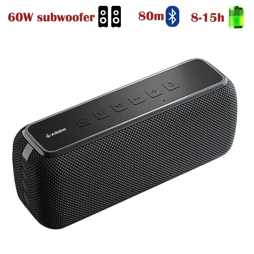 X8 60W Portable Wireless Bluetooth Speakers - 518 United States / X8-BLACK Find Epic Store
