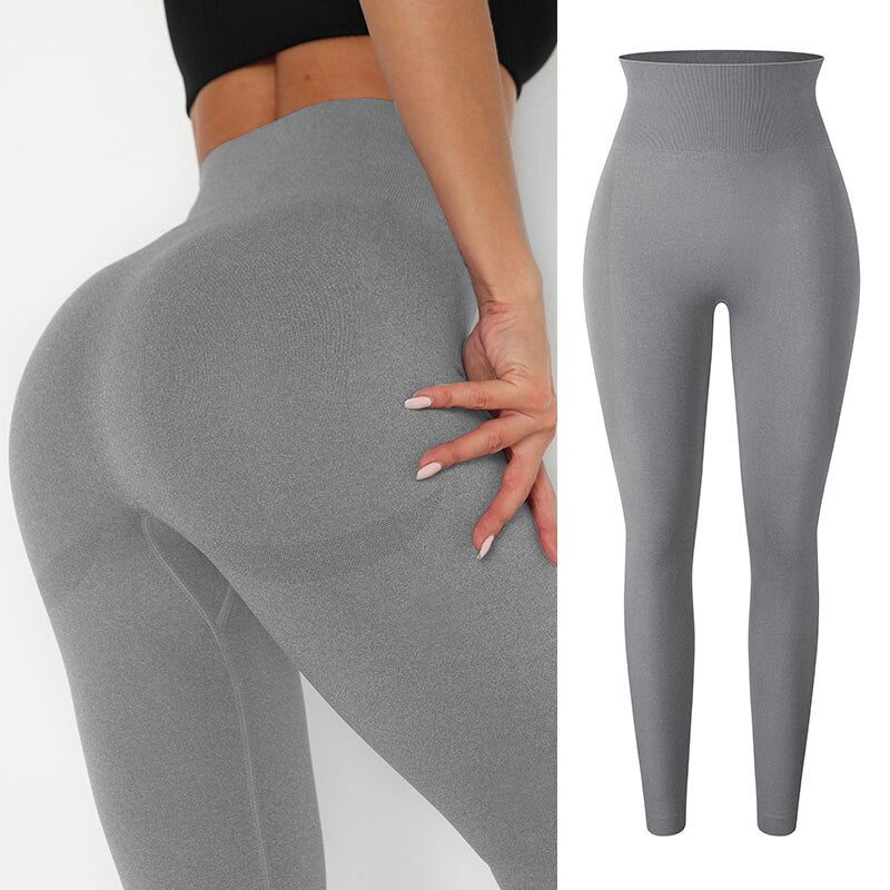 Women Seamless Leggings High Waist Butt Lifter Yoga Pants Tummy Control Compression Leggins Fitness Running Outfits Workout Pant - 0 Gray 8 / S / United States Find Epic Store