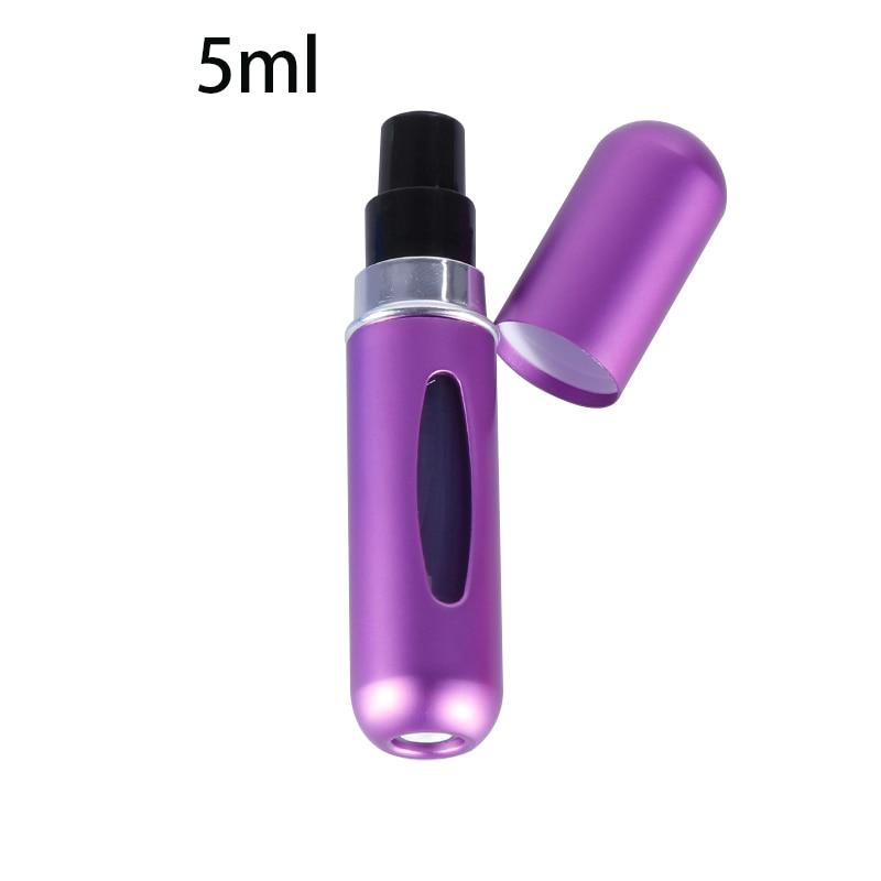 Portable Mini Refillable Perfume Bottle With Spray Scent Pump - 5 ml matte PURPLE Find Epic Store