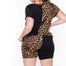 5XL Leopard Print Tracksuit Short Sleeve Two Piece Set T-Shirts And Pants - 201530602 Find Epic Store