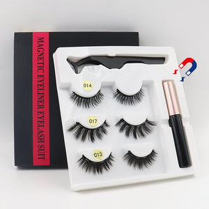 3 Pairs Magnetic Eyelashes And Eyeliner Set - 201222921 Find Epic Store