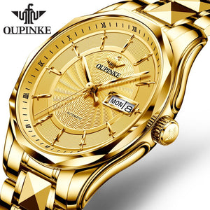 Top Brand Business Luxury Steel Waterproof Auto Mechanical Watch - 200033142 gold face / United States Find Epic Store