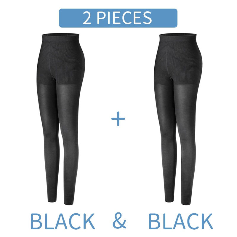 Shapewear Anti Cellulite Compression Leggings Body Shaper High Waist Leg Shapers Women Tummy Slimming Sheath Thigh Slimmer Pants - 31205 Two Pieces Black / Waist(65cm-90cm) / United States Find Epic Store